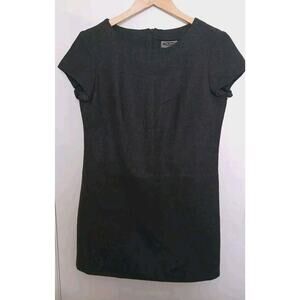 Gap Premium Women Classic Tailored Wool Dress Lined Charcoal Gray Career Size 8